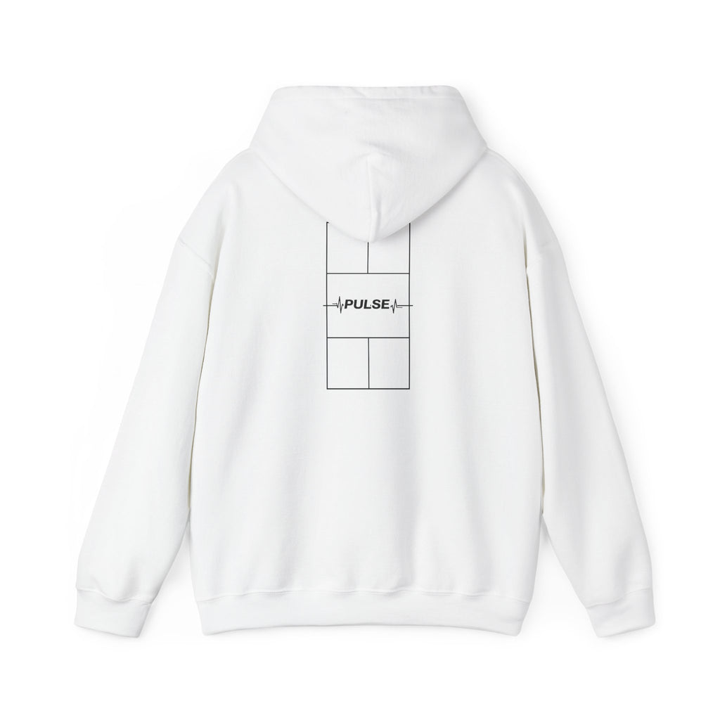 Pulse Graphic Hoodie — Minimal ECG Chest & Back Design