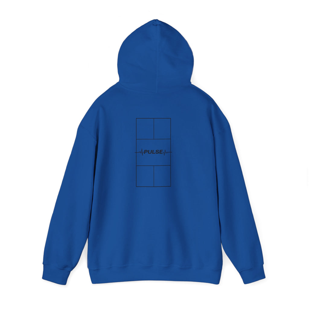 Pulse Graphic Hoodie — Minimal ECG Chest & Back Design