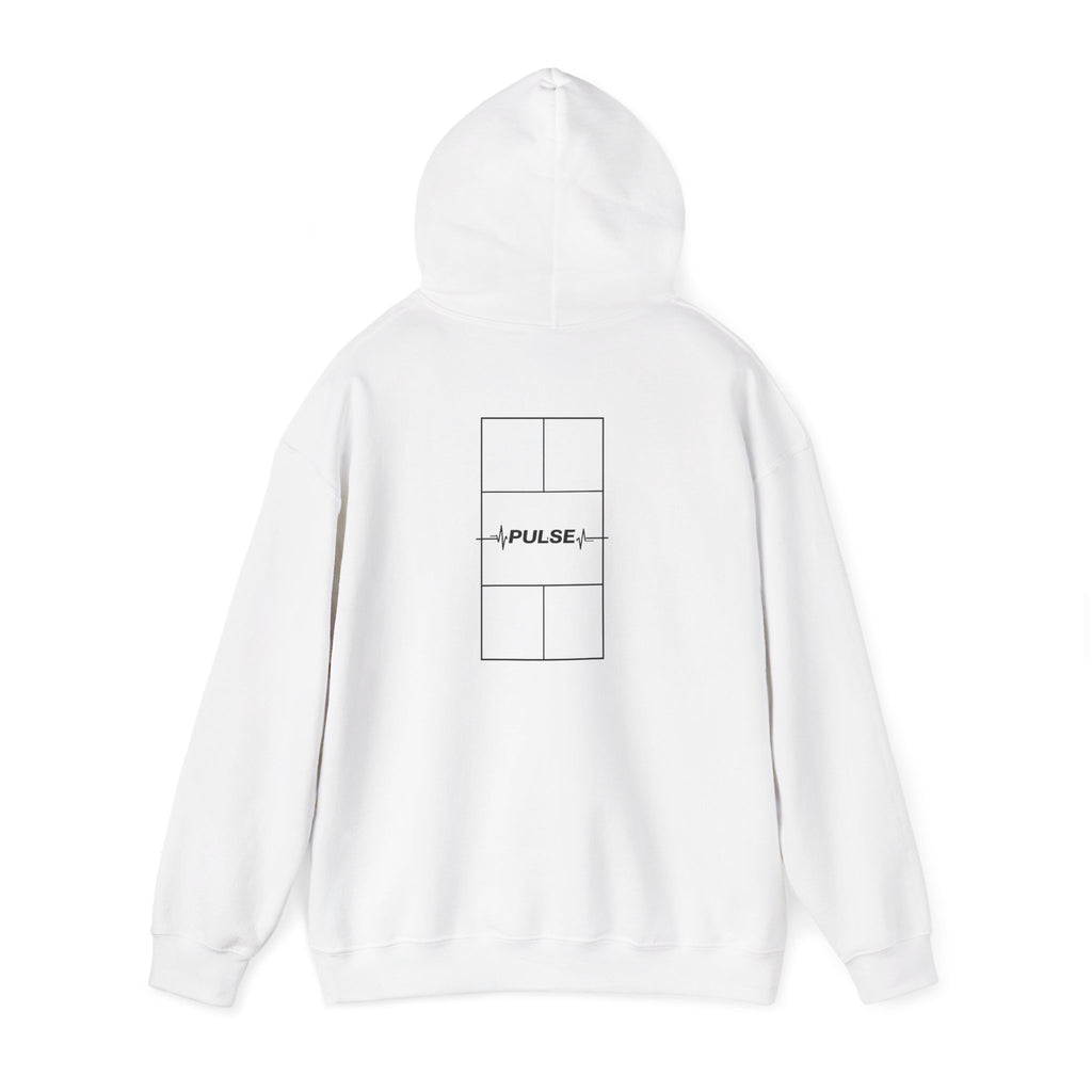 Pulse Graphic Hoodie — Minimal ECG Chest & Back Design