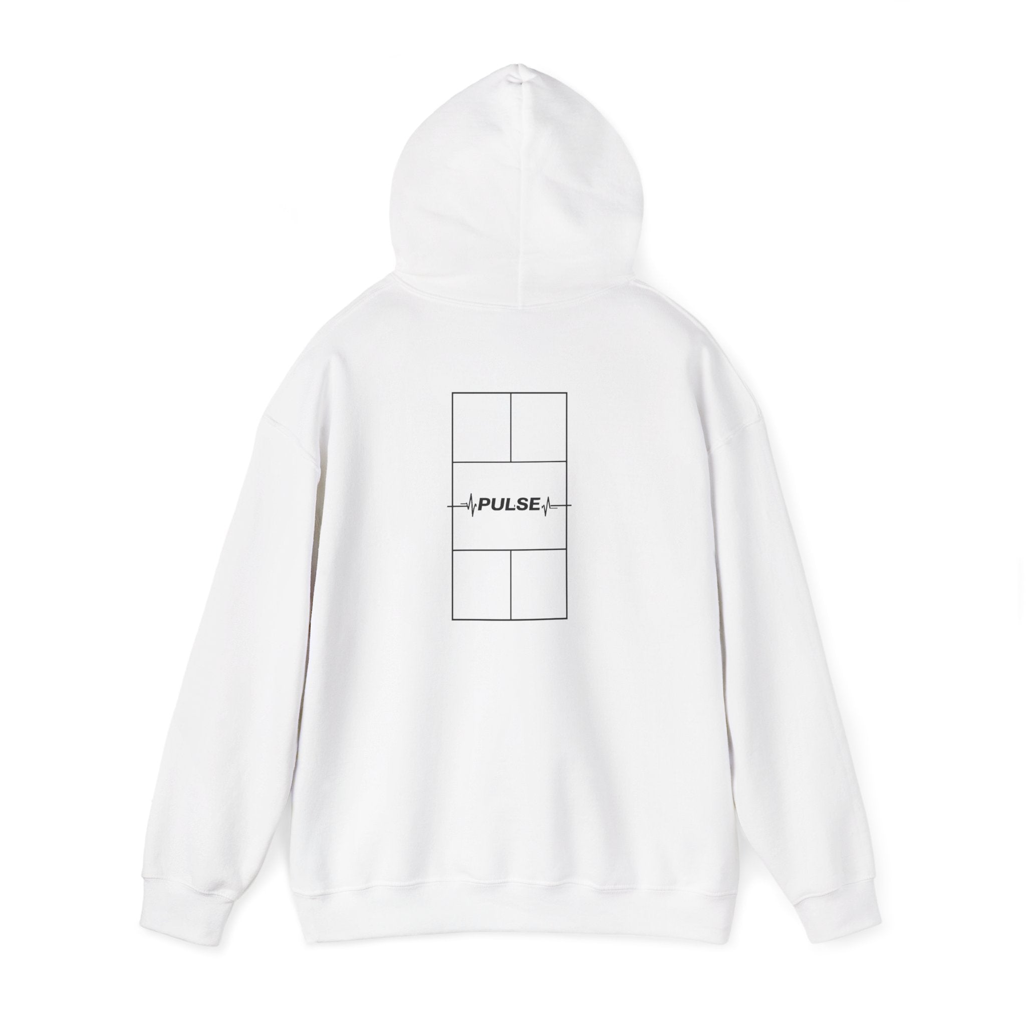Pulse Graphic Hoodie — Minimal ECG Chest & Back Design