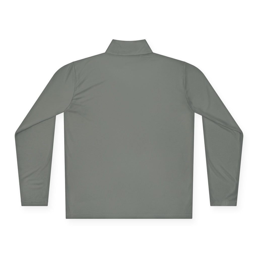 Quarter-Zip Pullover with Minimalist Heartbeat & Dot Design