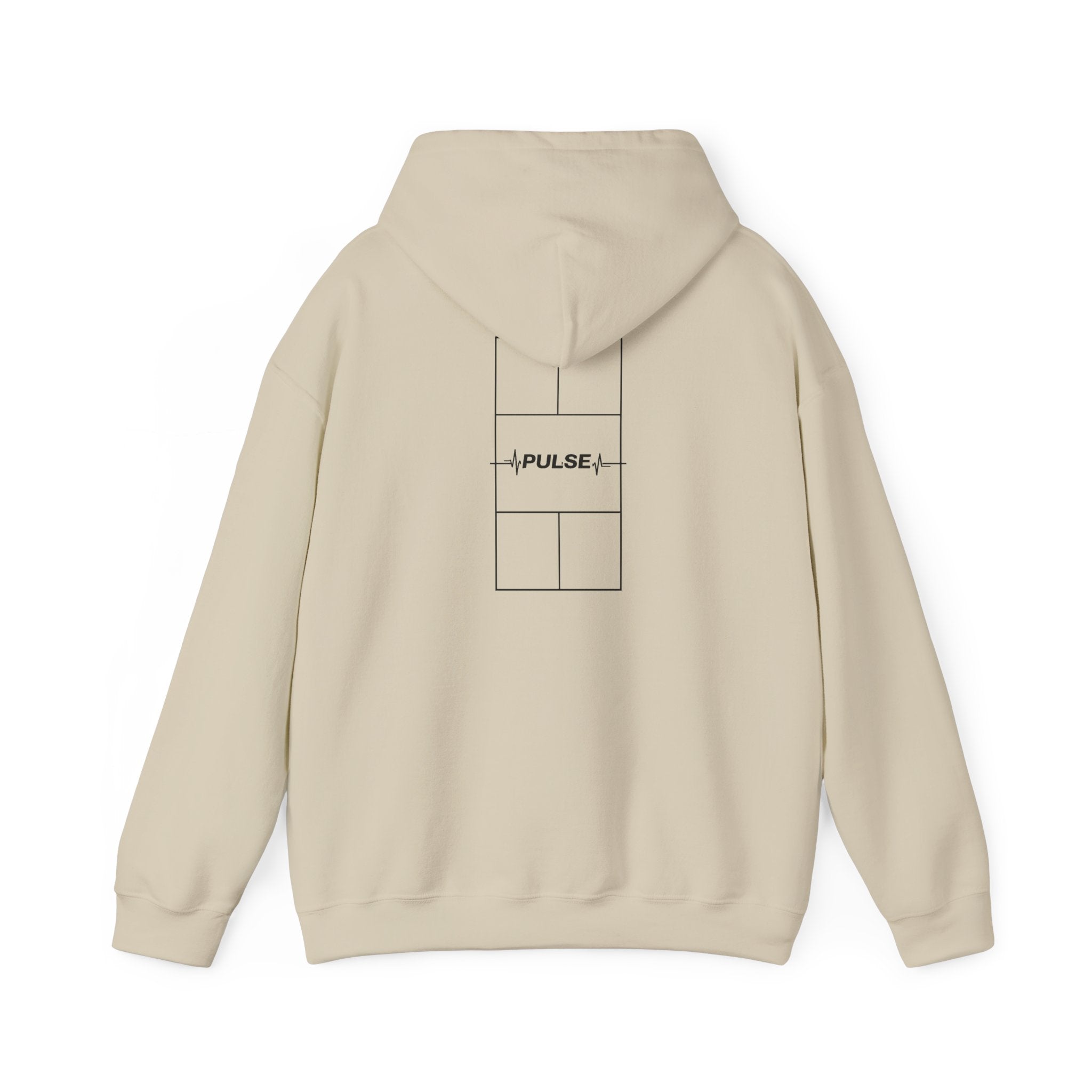 Pulse Graphic Hoodie — Minimal ECG Chest & Back Design