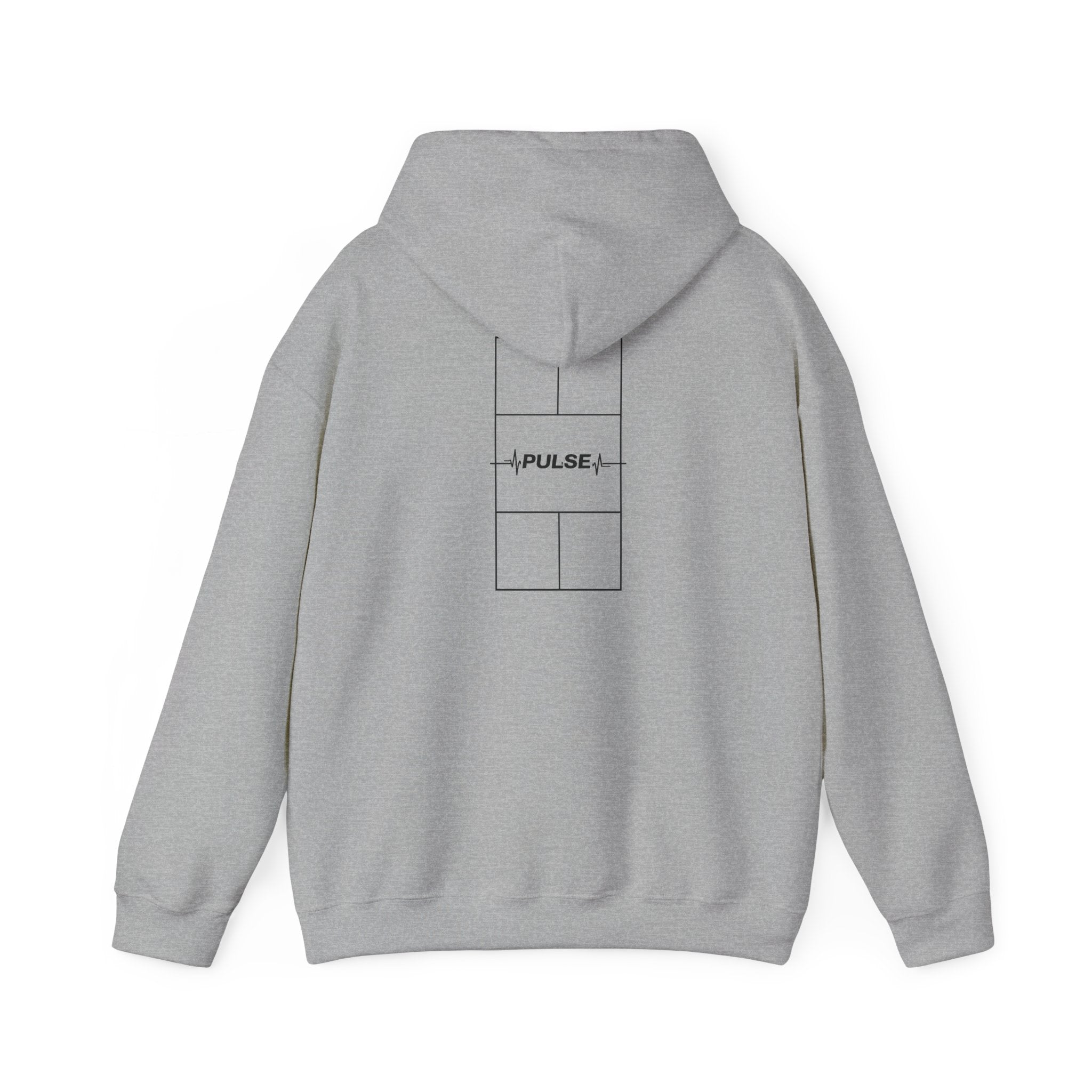 Pulse Graphic Hoodie — Minimal ECG Chest & Back Design