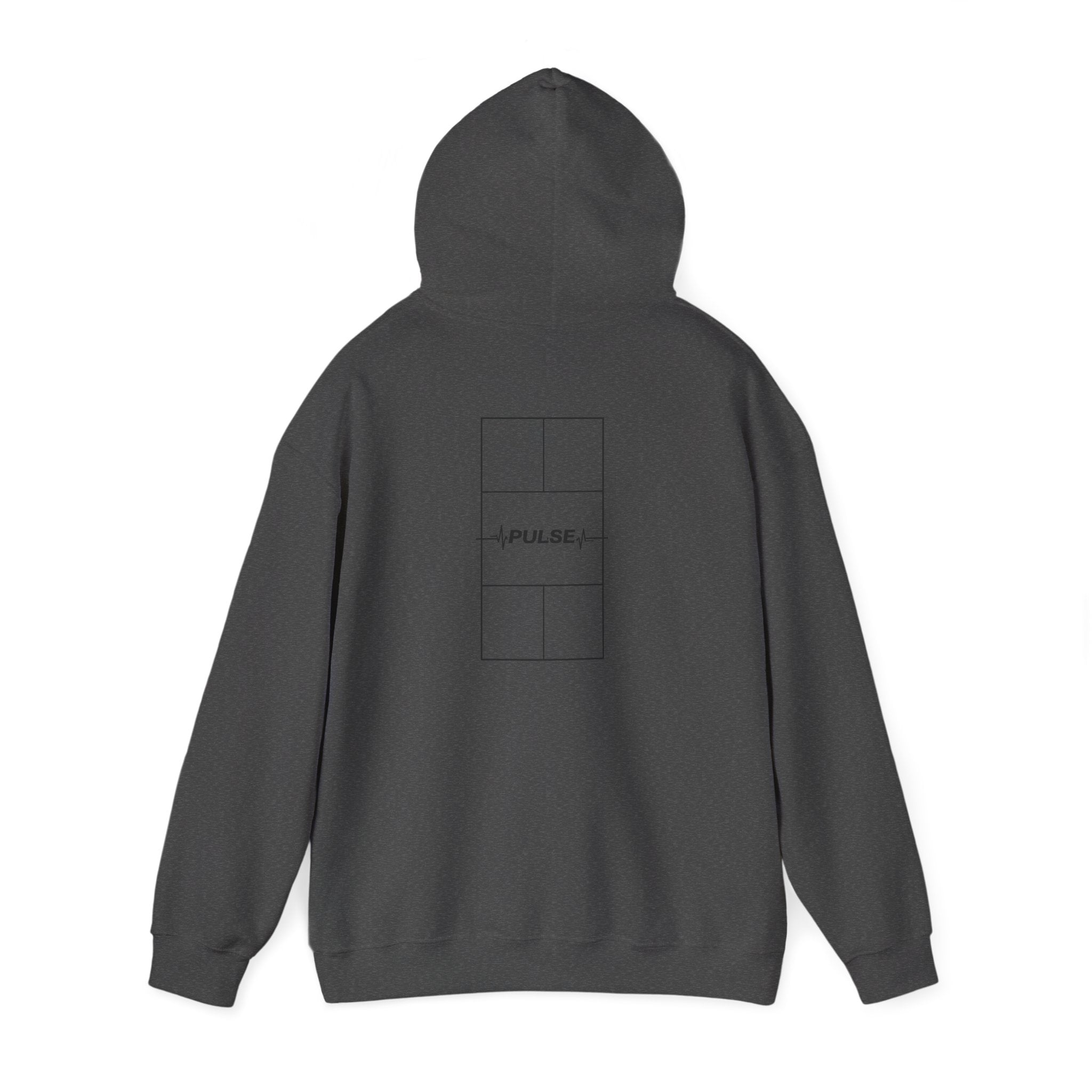 Pulse Graphic Hoodie — Minimal ECG Chest & Back Design
